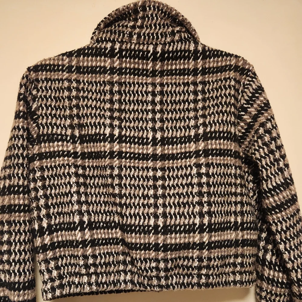 NWT Stylish Black, Tan & White Kids Jacket Girls Size M(10)